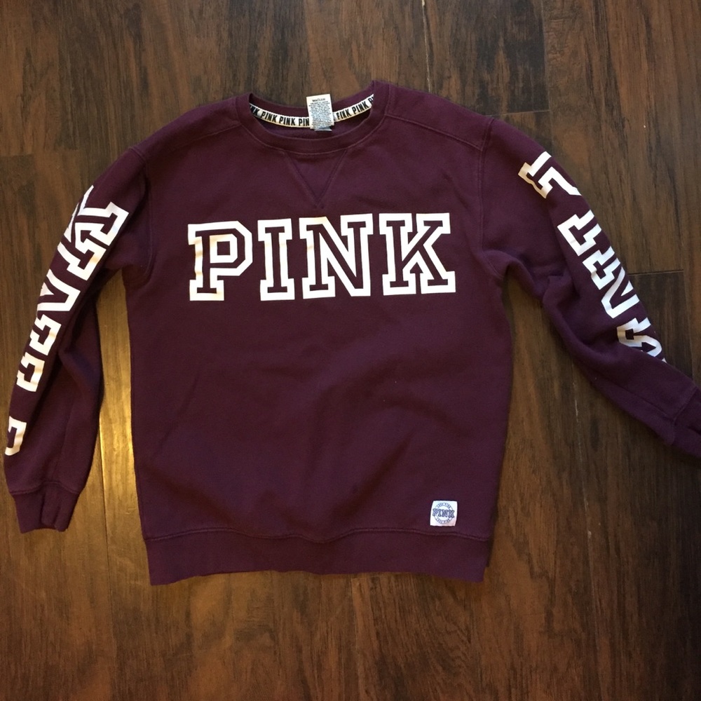 XS PINK crew neck sweatshirt
